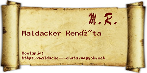 Maldacker Renáta névjegykártya